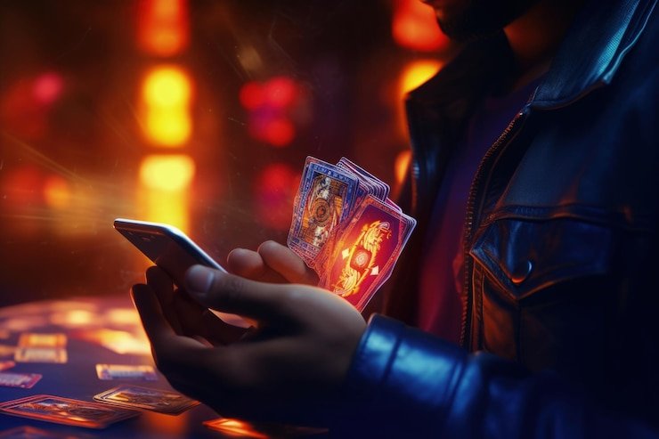 Pengguna mengecek deposit lewat mobile